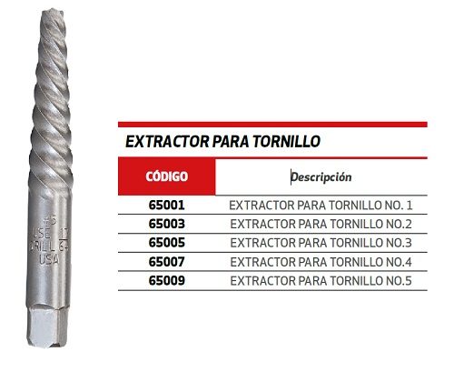 Extractor para Tornillo